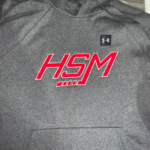 "HSM" logo cut from Flock material