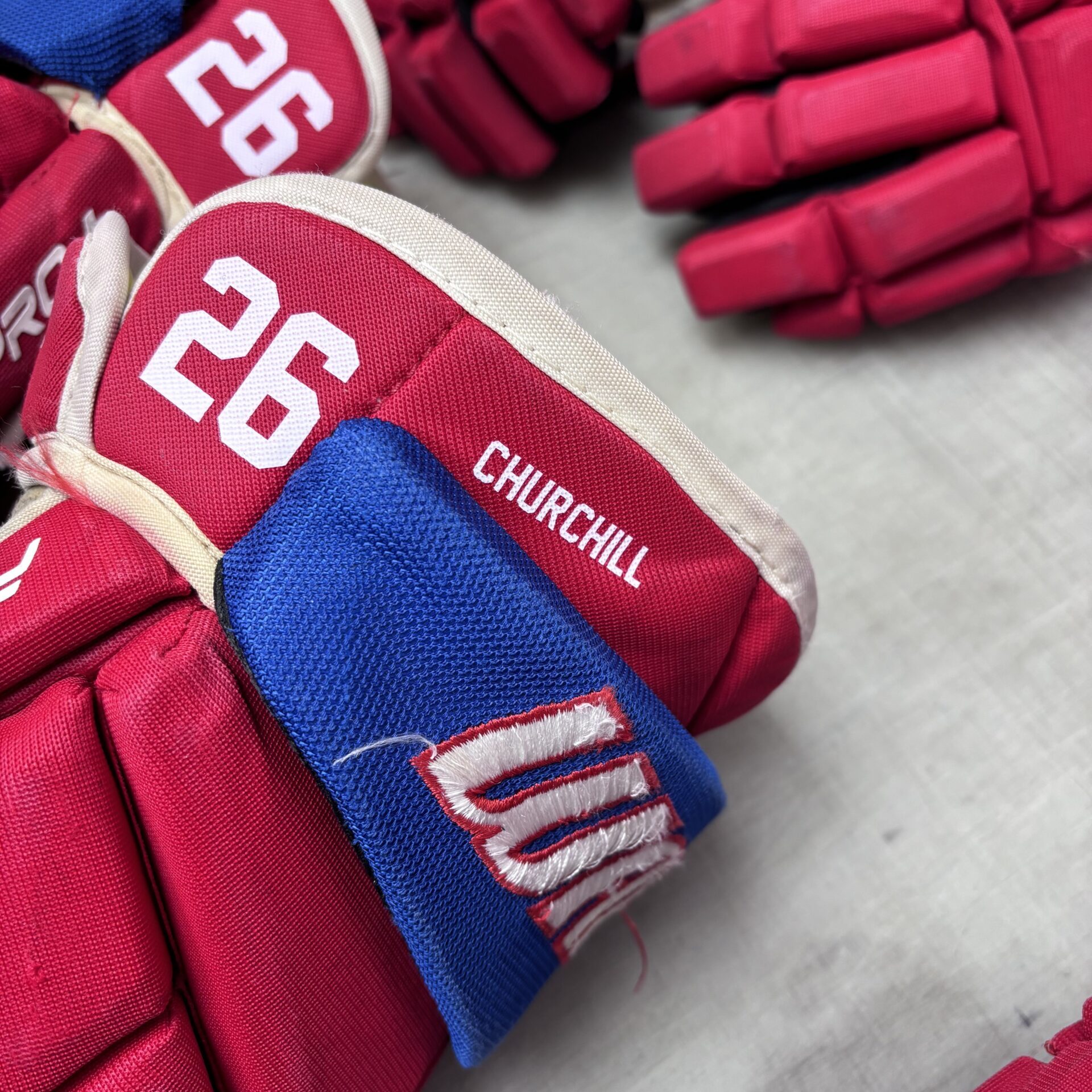 Personalized hockey gloves