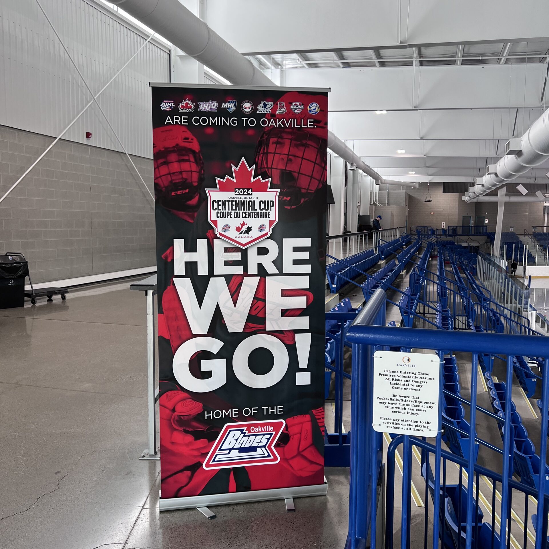 Pull up banner for the Oakville Blades