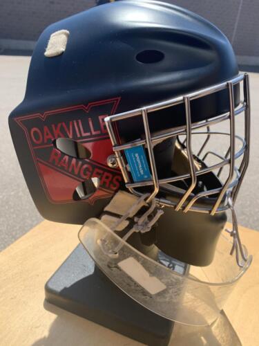 Custom Oakville Rangers Goalie Mask Wrap