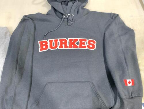 Custom embroidered hoodie for Burke's Restoration