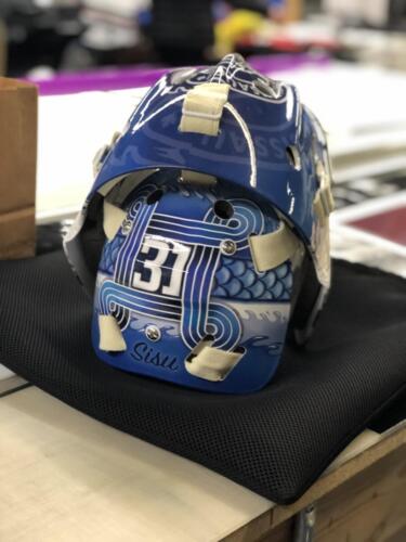 Custom Mississauga Steelheads Goalie Mask Wrap